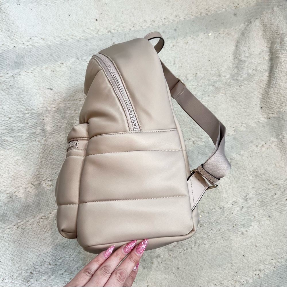 Kate Spade ELLA Beige Nylon Puffy Backpack NEW! - Picture 4 of 9